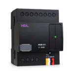 ماژول امنیتی HDL مدل MSM.431 با بدنه مشکی، نشانگر LED روی پنل جلویی و ترمینال رنگی Buspro در قسمت پایین