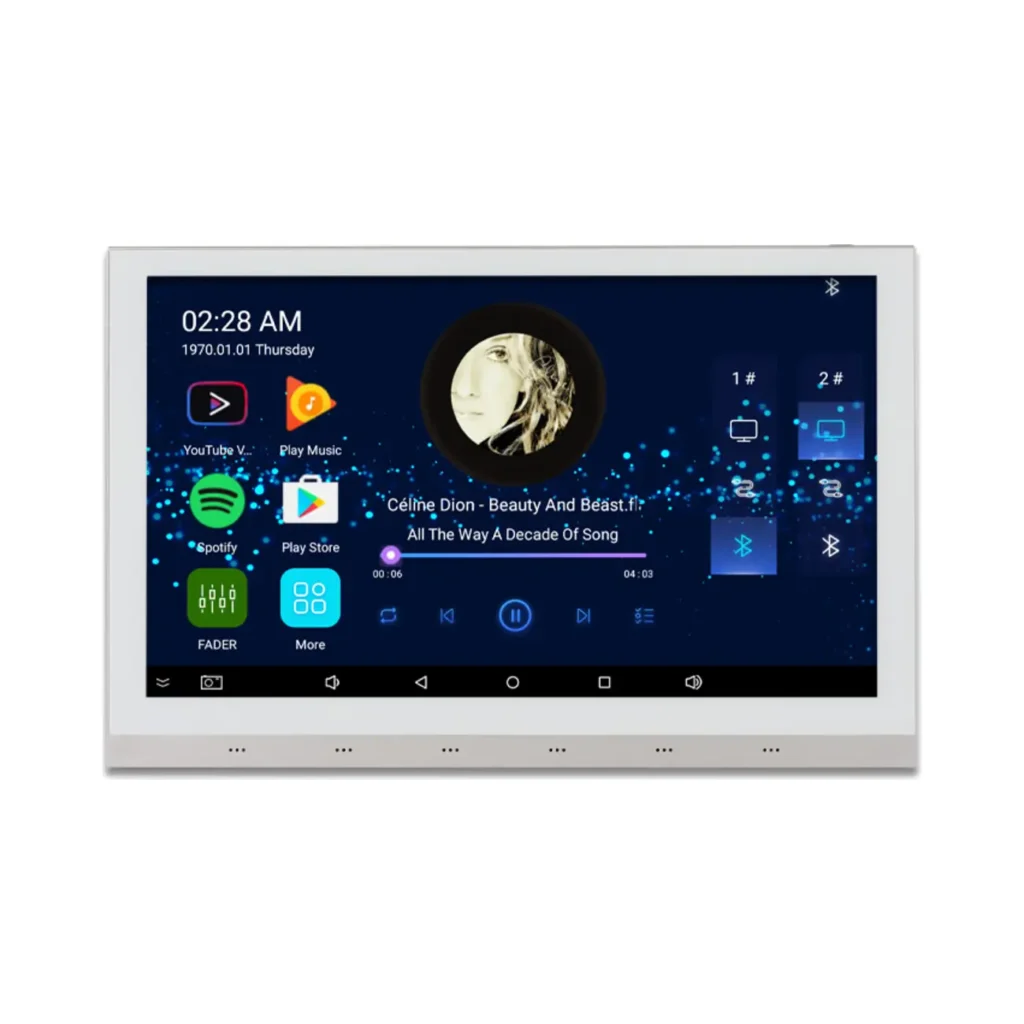 تاچ پنل JX701K صوتی S.O.S با نمایشگر لمسی ۷ اینچ و یک جفت میکروفن بی‌سیم UHF