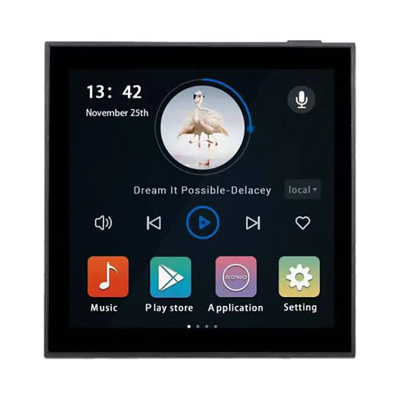 jx805-audio-panel-05 تاچ پنل JX805 صوتی S.O.S با نمایشگر لمسی ۴ اینچی و قابلیت کنترل ۲ زون ولومی