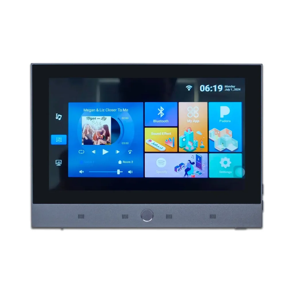 تاچ پنل JXC10KPLUS صوتی S.O.S با نمایشگر لمسی ۷ اینچ و یک جفت میکروفن بی‌سیم UHF