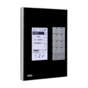 پنل هوشمند ۸ کلید HDL مدل MPL8.46-A با نمایشگر LCD و کلیدهای کنترلی