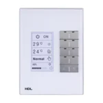 کلید هوشمند ۸ پل HDL مدل MPL8.46-A با نمایشگر LCD و ۸ کلید فلزی کنترلی
