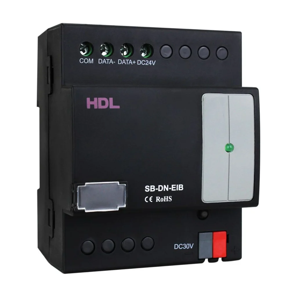 مبدل Buspro به KNX برند HDL مدل MCEIB.231 با رابط‌های HDL Buspro و KNX/EIB برای ارتباط دوطرفه سیستم‌های هوشمند