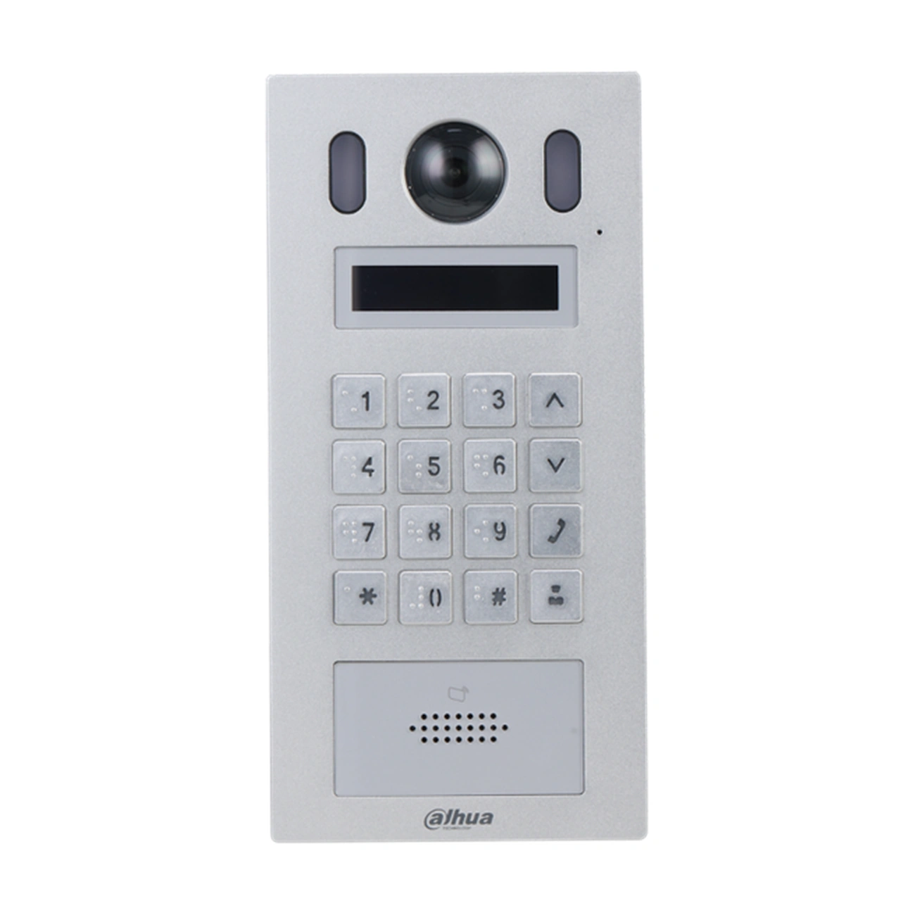 hdl-mvdos3203m-dahua-modular-door-station-silver-keypad-front-01 پنل بیرونی آیفون تصویری HDL مدل MVDOS3203M با دوربین، نمایشگر OLED و صفحهکلید مکانیکی