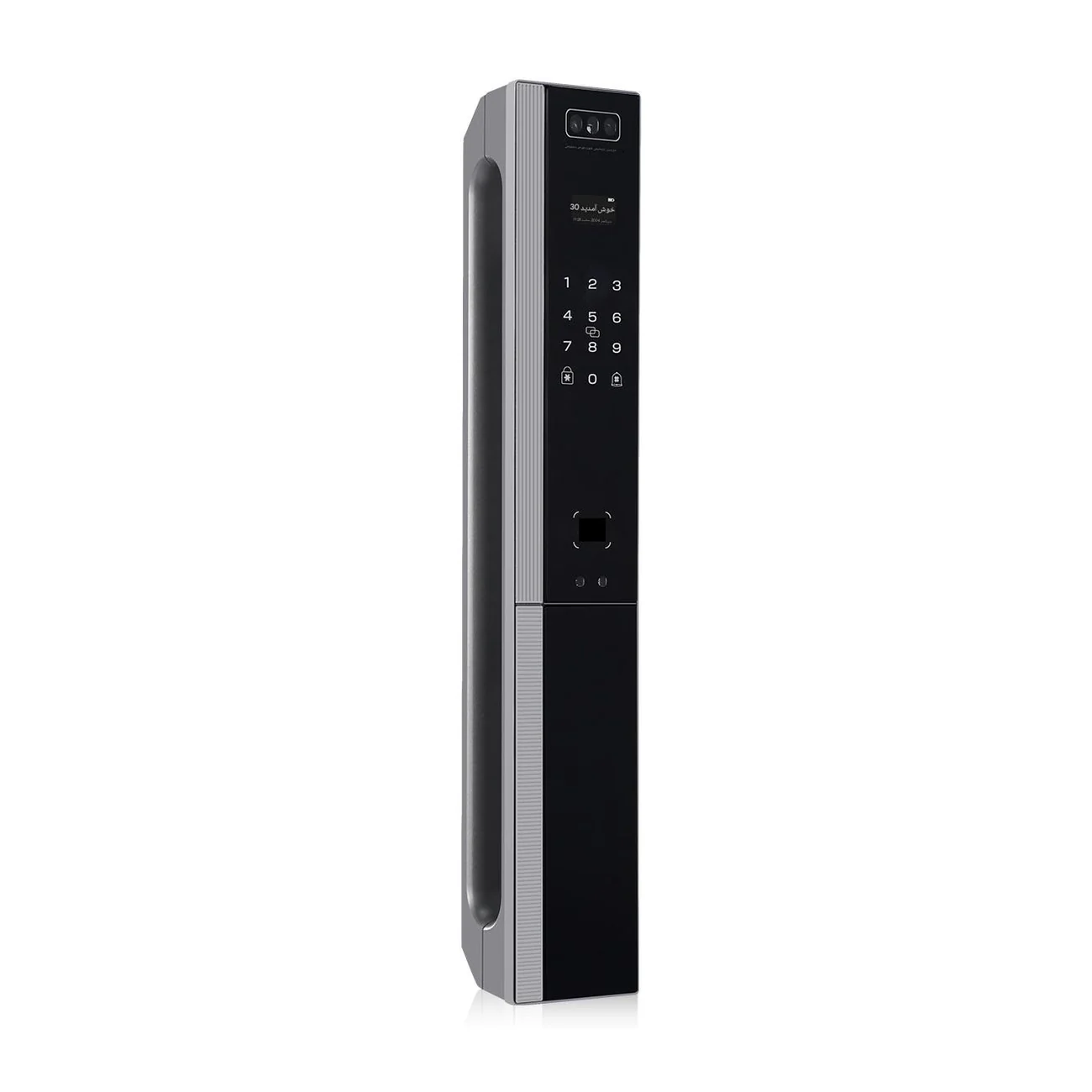 homelock-s360-smart-lock-reference-01 دستگیره هوشمند S360 مشکی با نمایشگر ۴ اینچی، تشخیص چهره و بدنه فلزی