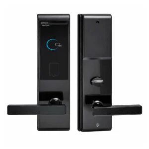دستگیره هوشمند هتلی Homelock با کارتخوان، بدنه فلزی آلیاژ روی و قفل شببند