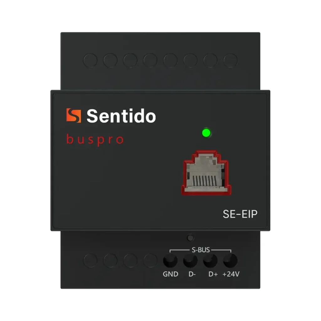 رله درگاه اتصال برند Sentido مدل SE-EIP-GW برای ارتباط Buspro و شبکه IP در ساختمان هوشمند