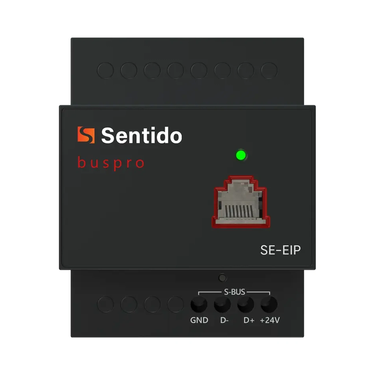 sentido-econnect-gateway-front-01 رله درگاه اتصال برند Sentido مدل SE-EIP-GW برای ارتباط Buspro و شبکه IP در ساختمان هوشمند