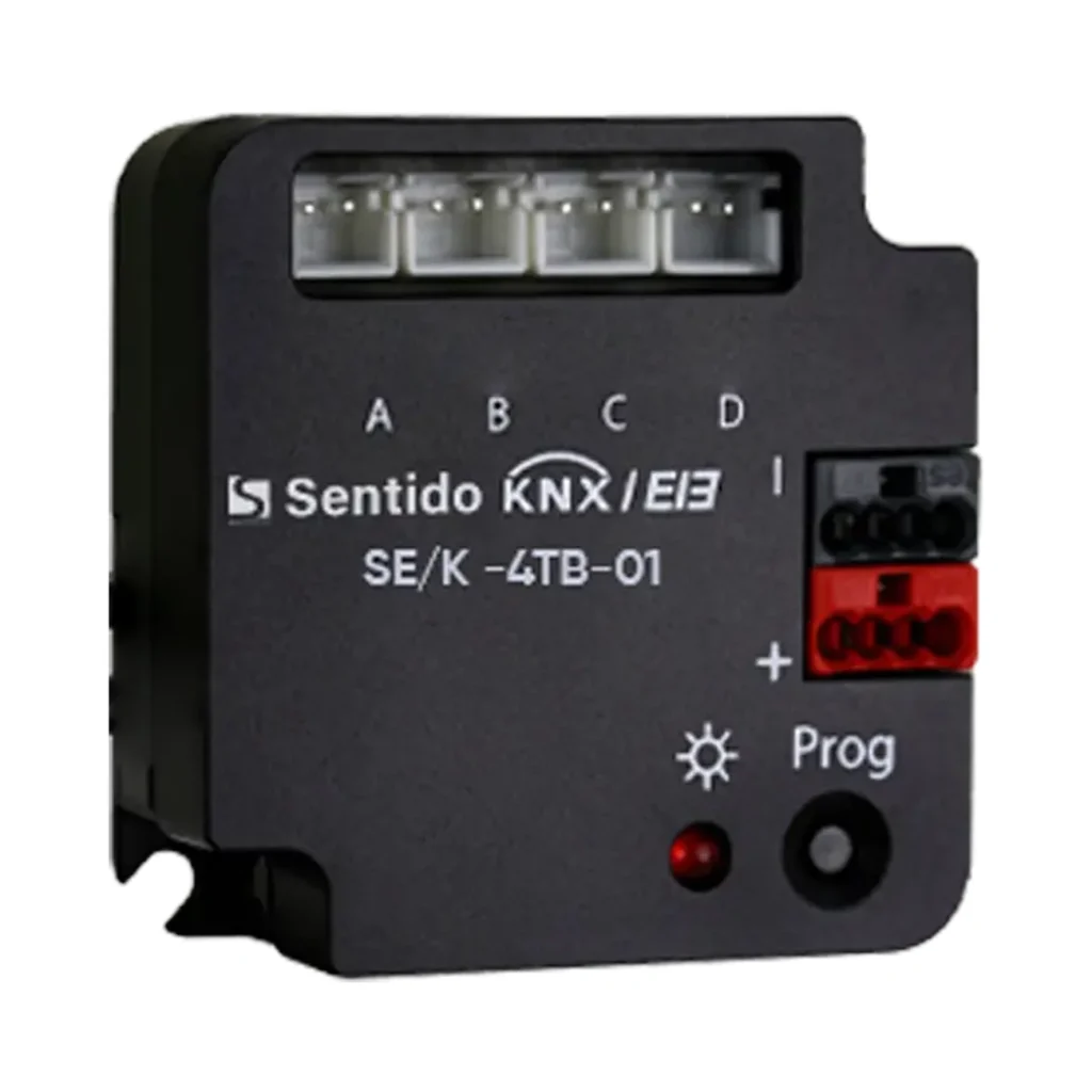 ماژول Dry Contact ۴ کانال Sentido مدل SE/K-4TB-01 با چهار ورودی کنتاکت خشک برای هوشمندسازی ساختمان