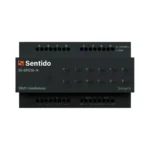 رله ۱۲ کانال ۱۶ آمپر Sentido مدل SE-SR1216-N با ۱۲ خروجی، رله لچینگ مغناطیسی و نصب ریلی DIN برای کنترل روشنایی و پرده هوشمند