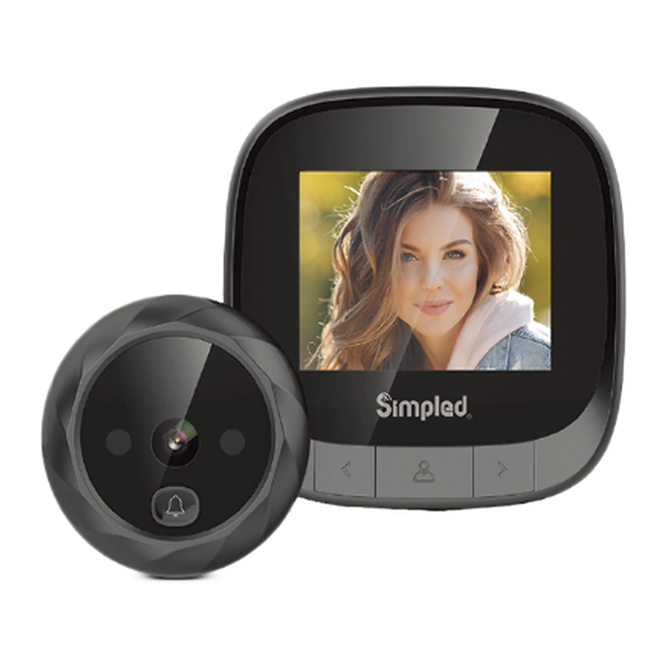 simpled-vp-plus-smart-door-viewer-front-01 چشمی Simpled مدل VP+ با نمایشگر رنگی ۲.۸ اینچی