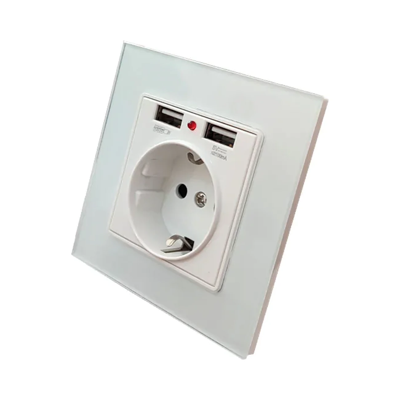 socket-accessory-socket-power-with-charger-dual-usb-view-02 پریز برق با شارژر دوبل USB دارای یک پریز برق و دو درگاه شارژ USB