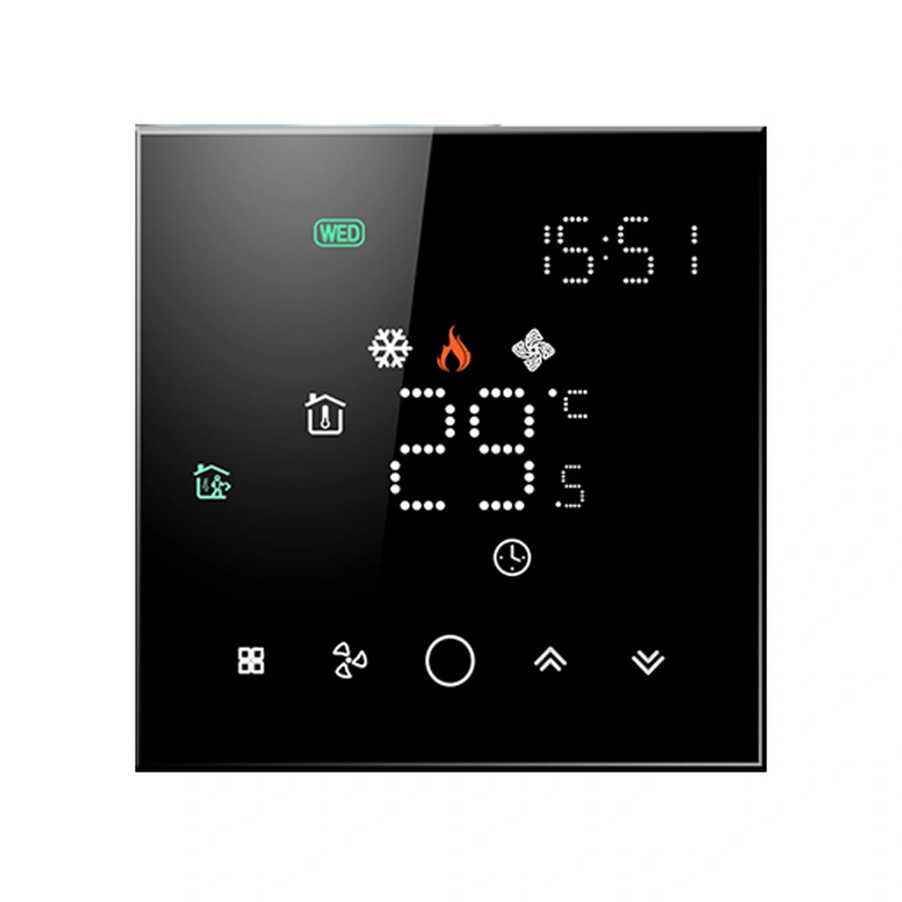soubatan-tpz-thermostat-black-front-03 ترموستات هوشمند پکیج زیگبی مدل TPZ برای کنترل و تنظیم دمای محیط