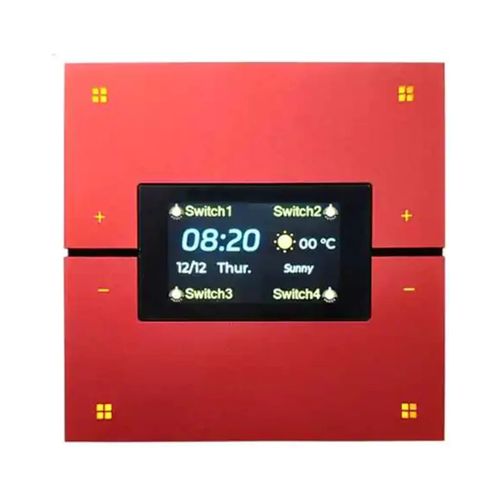کلید 8 پل با نمایشگر LCD رنگی و پنل لمسی برای کنترل روشنایی هوشمند