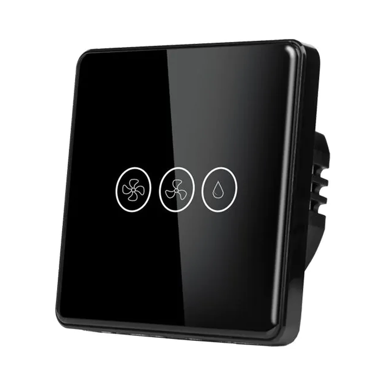 touch-switch-switch-touch-smart-cooler-evaporative-view-02 کلید لمسی هوشمند کولر آبی با پنل کنترلی لمسی و فریم شیشهای یا آلومینیومی