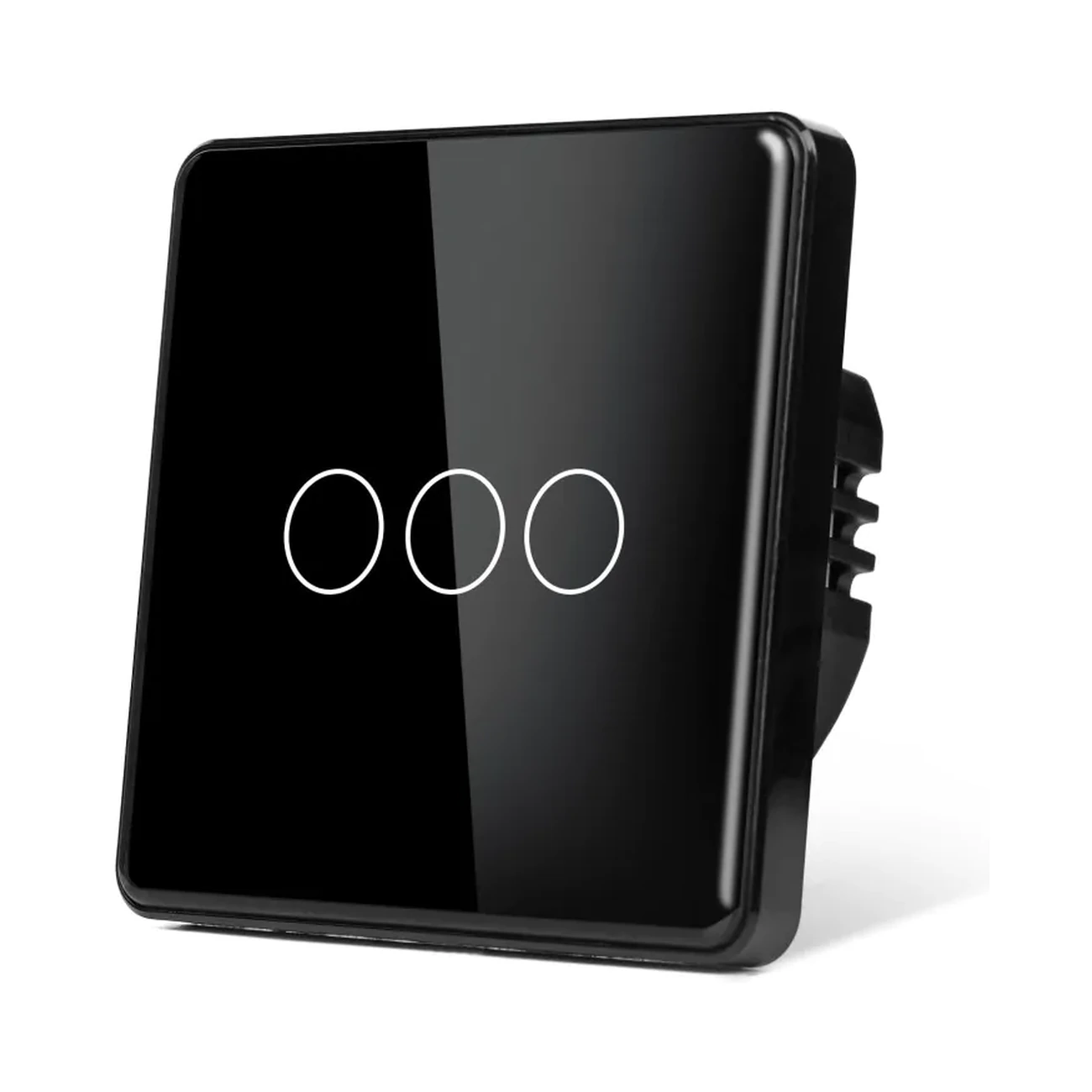 touch-switch-switch-touch-smart-three-gang-view-07 کلید لمسی هوشمند ۳ پل با سه بخش کنترلی لمسی و فریم شیشهای یا آلومینیومی
